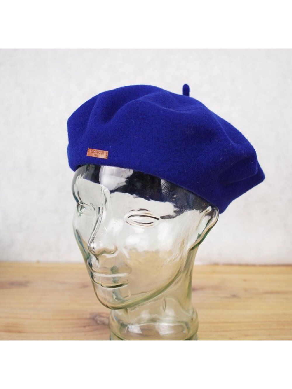 Elosegui 1858 Basque Beret Txapela 100% Merino Wool Waterproof Blue Spain Made